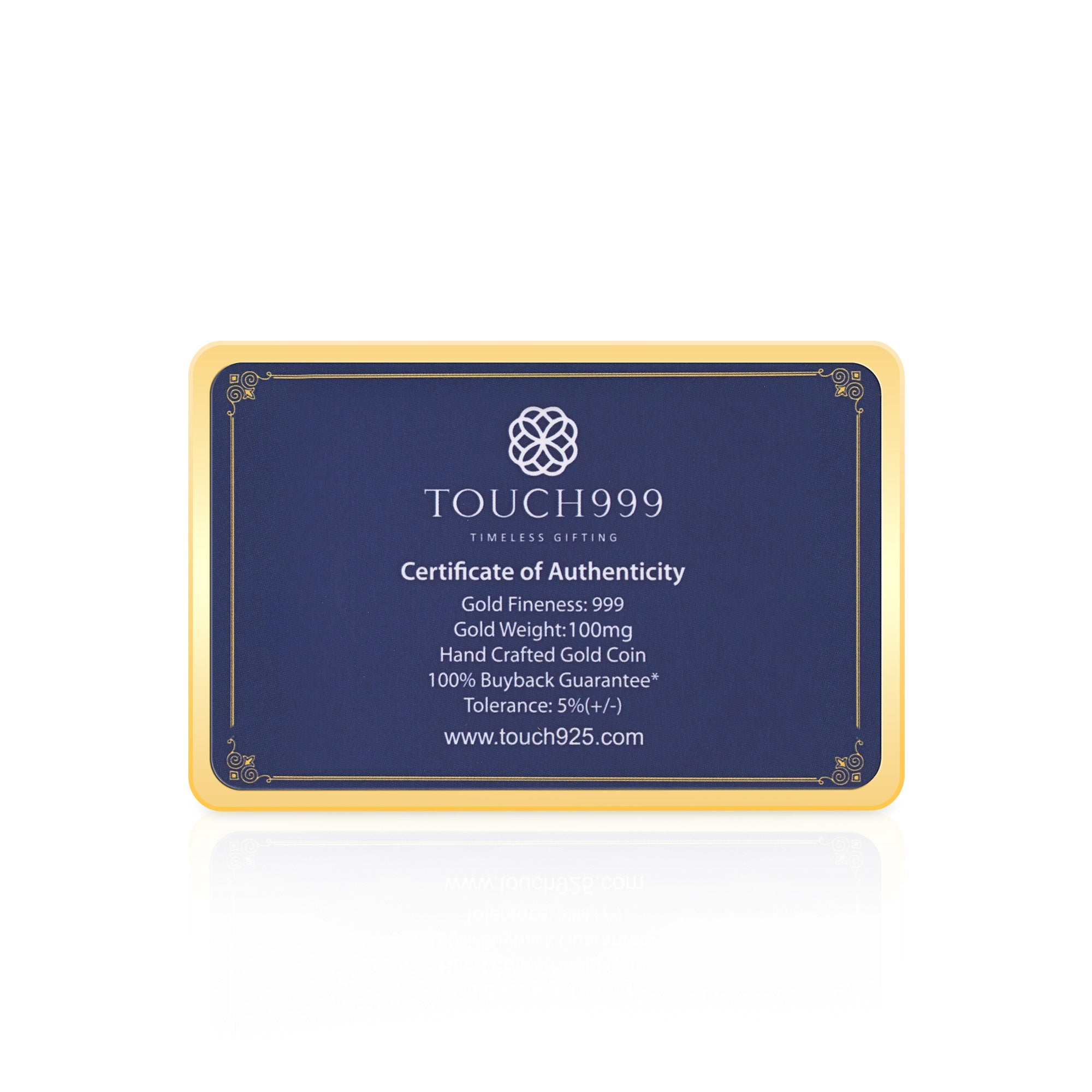 24K (999) Pure 100 mg Tree Gold Coin