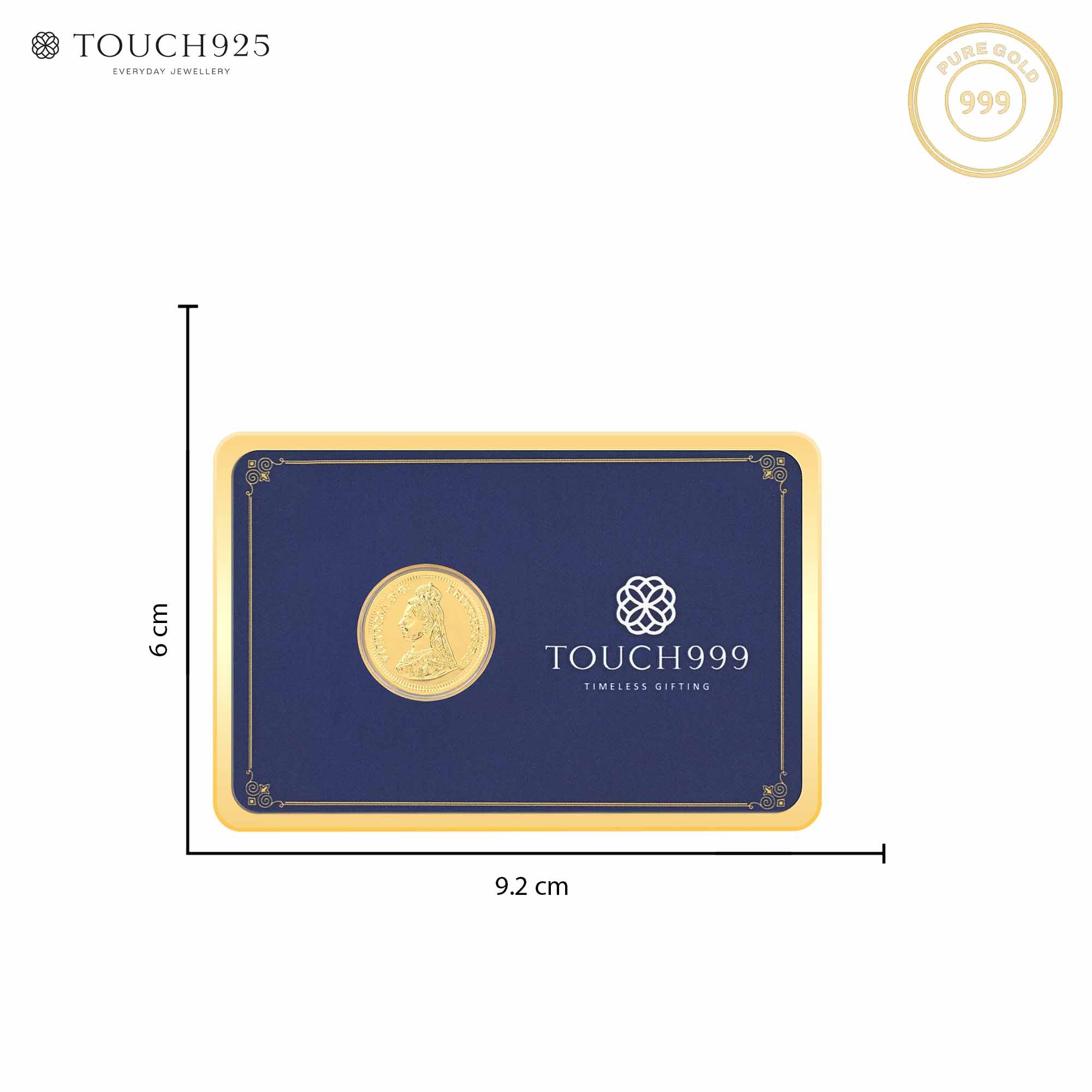 24K (999) Pure 100 mg Victoria Gold Coin