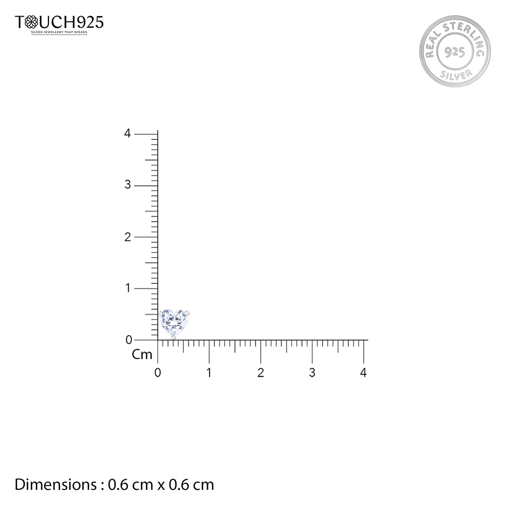 Embraced Heart Silver Studs