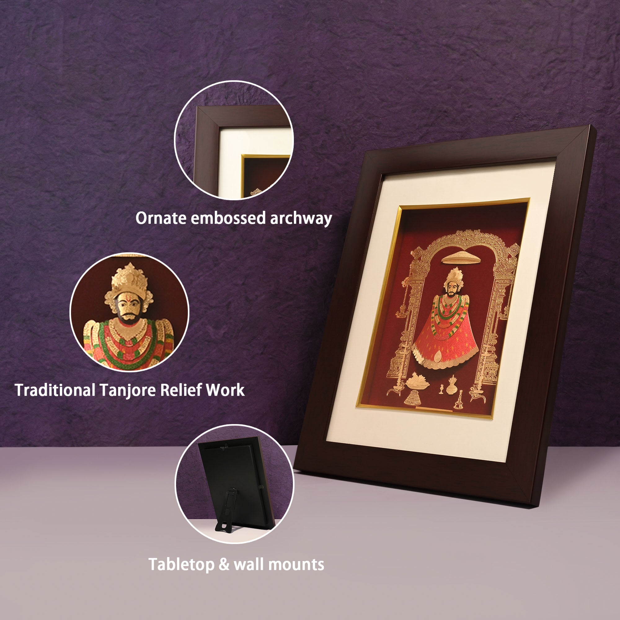 24K Gold Plated Khatu Shyam Ji Frame