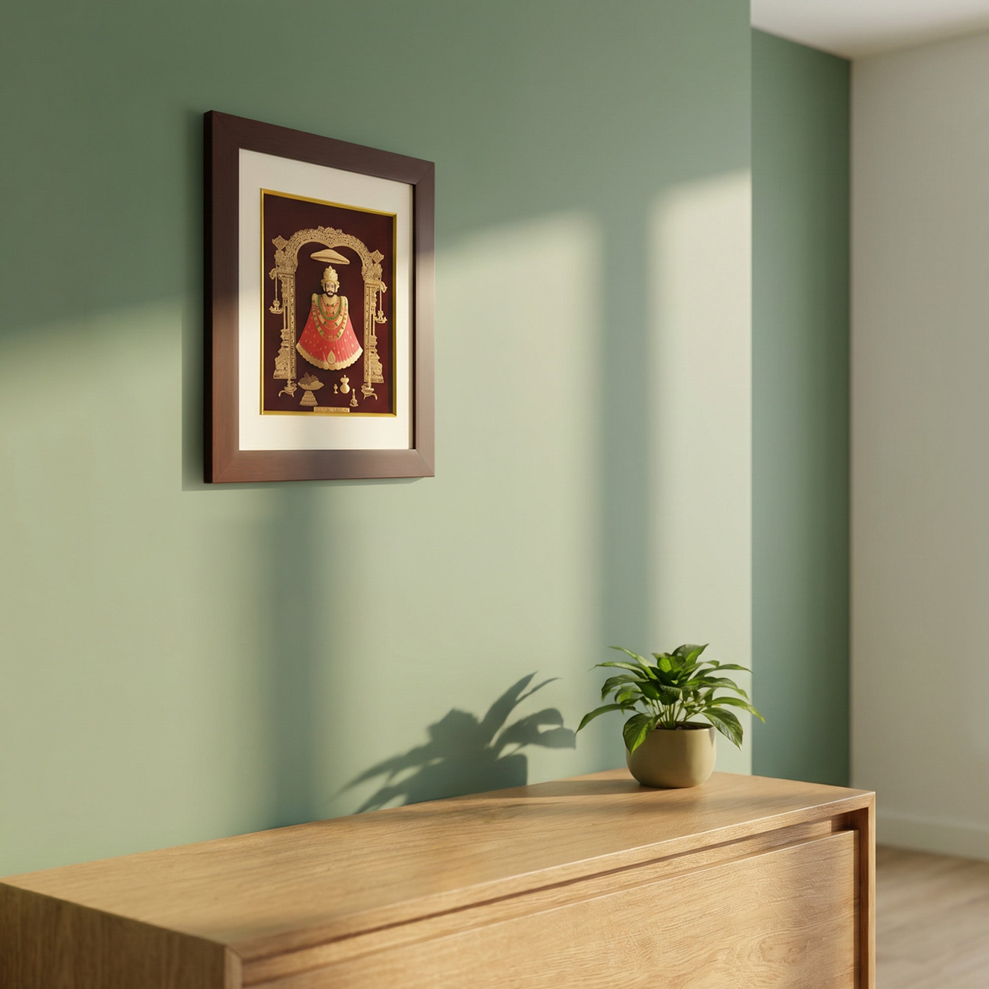 24K Gold Plated Khatu Shyam Ji Frame