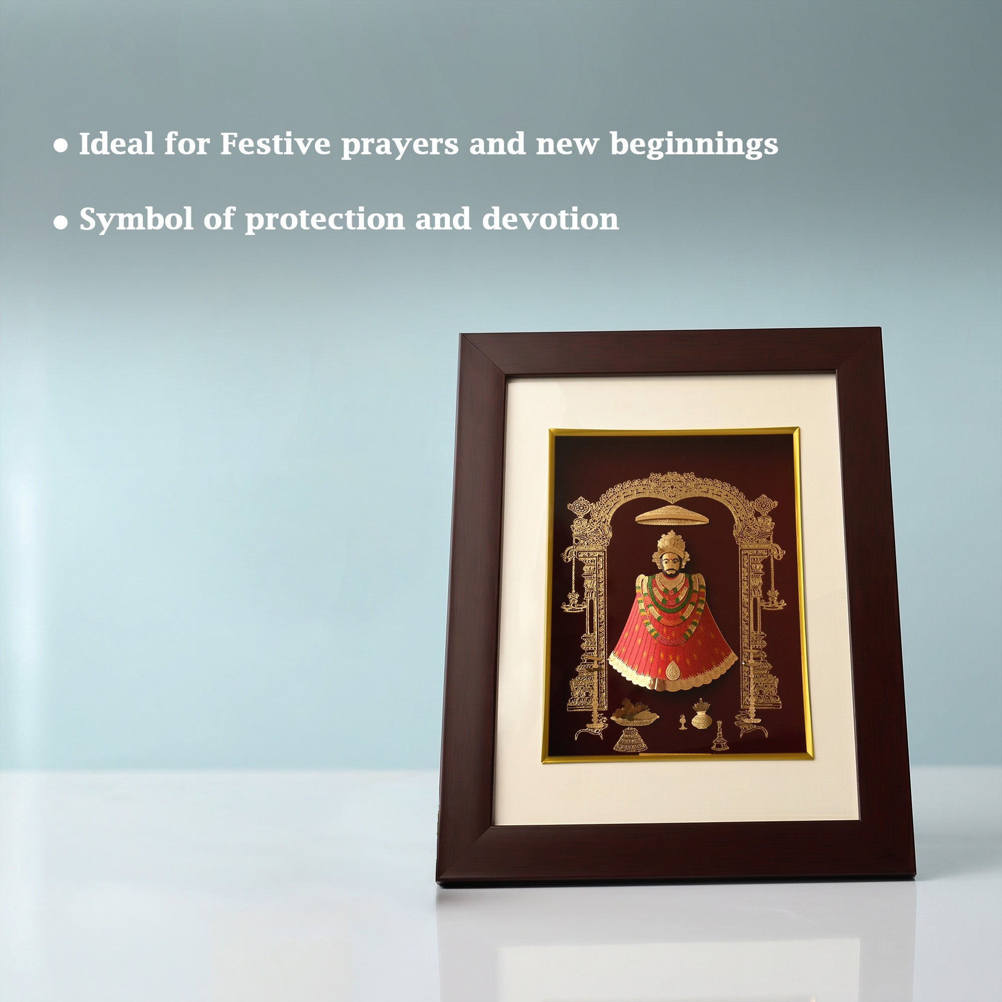 24K Gold Plated Khatu Shyam Ji Frame