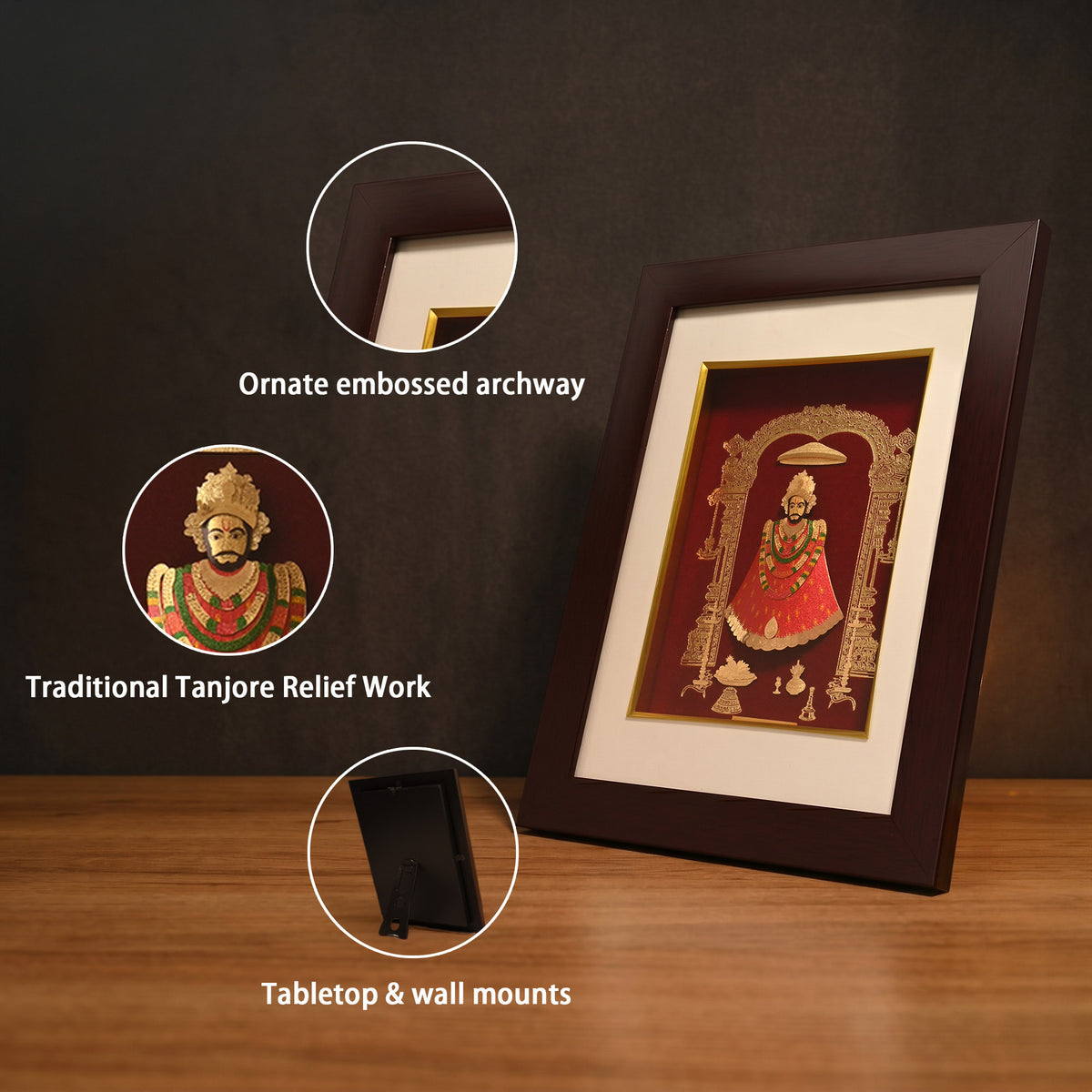 24K Gold Plated Khatu Shyam Ji Frame