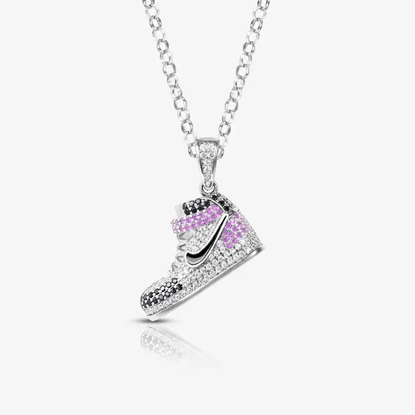 Sporty Elegance: Jordan Silver Chain Pendant