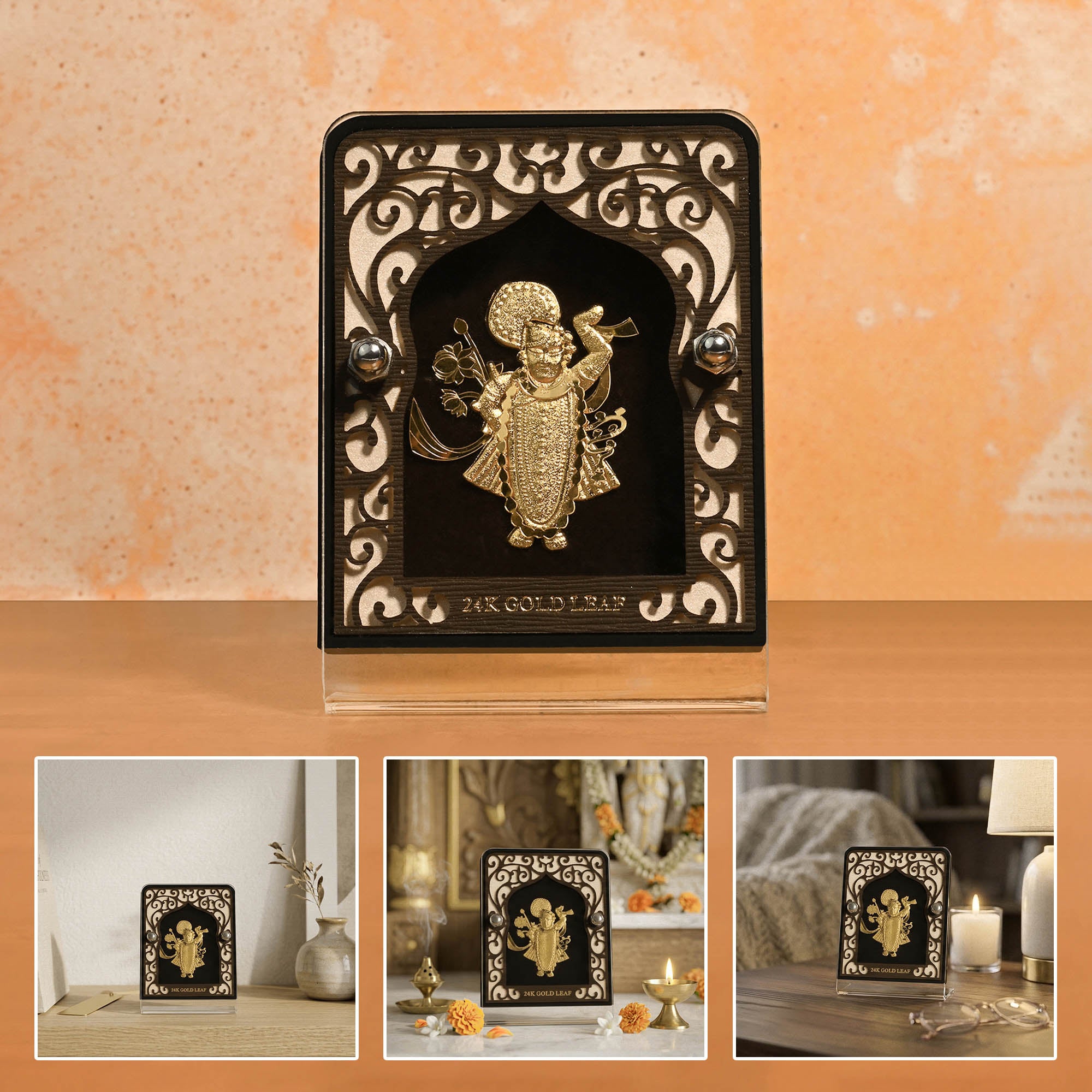 24K Gold Foil Shrinathji Frame