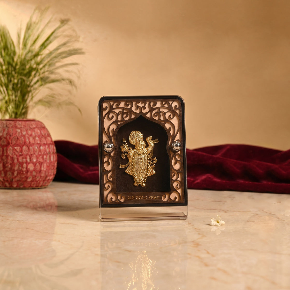24K Gold Foil Shrinathji Frame