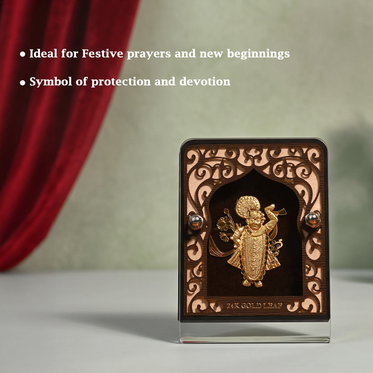 24K Gold Foil Shrinathji Frame