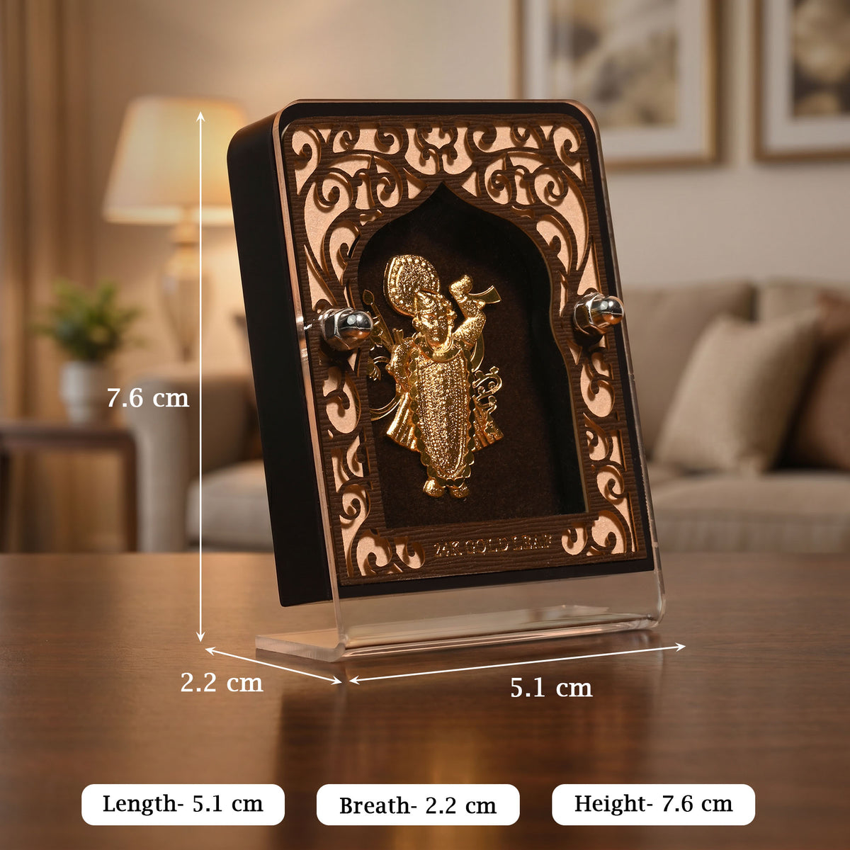 24K Gold Foil Shrinathji Frame