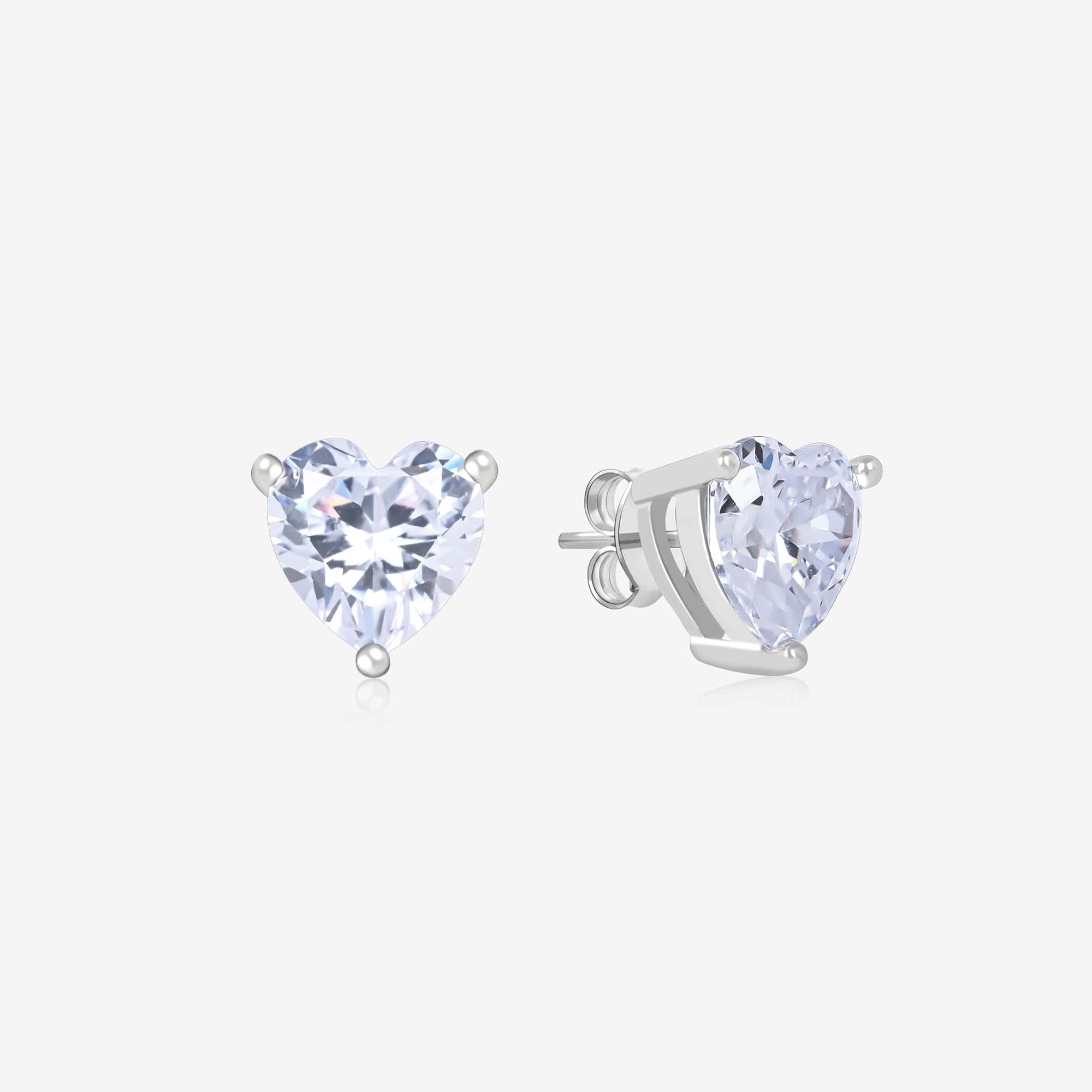 Embraced Heart Silver Studs