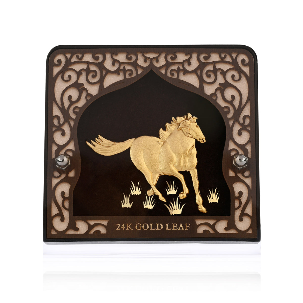 24K Gold Foil Running Horse Frame