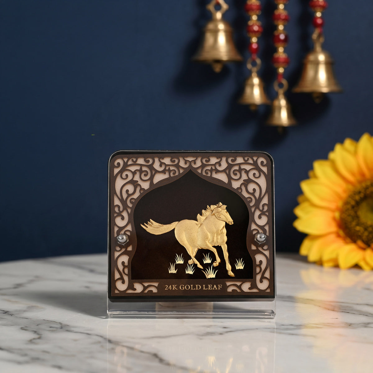 24K Gold Foil Running Horse Frame