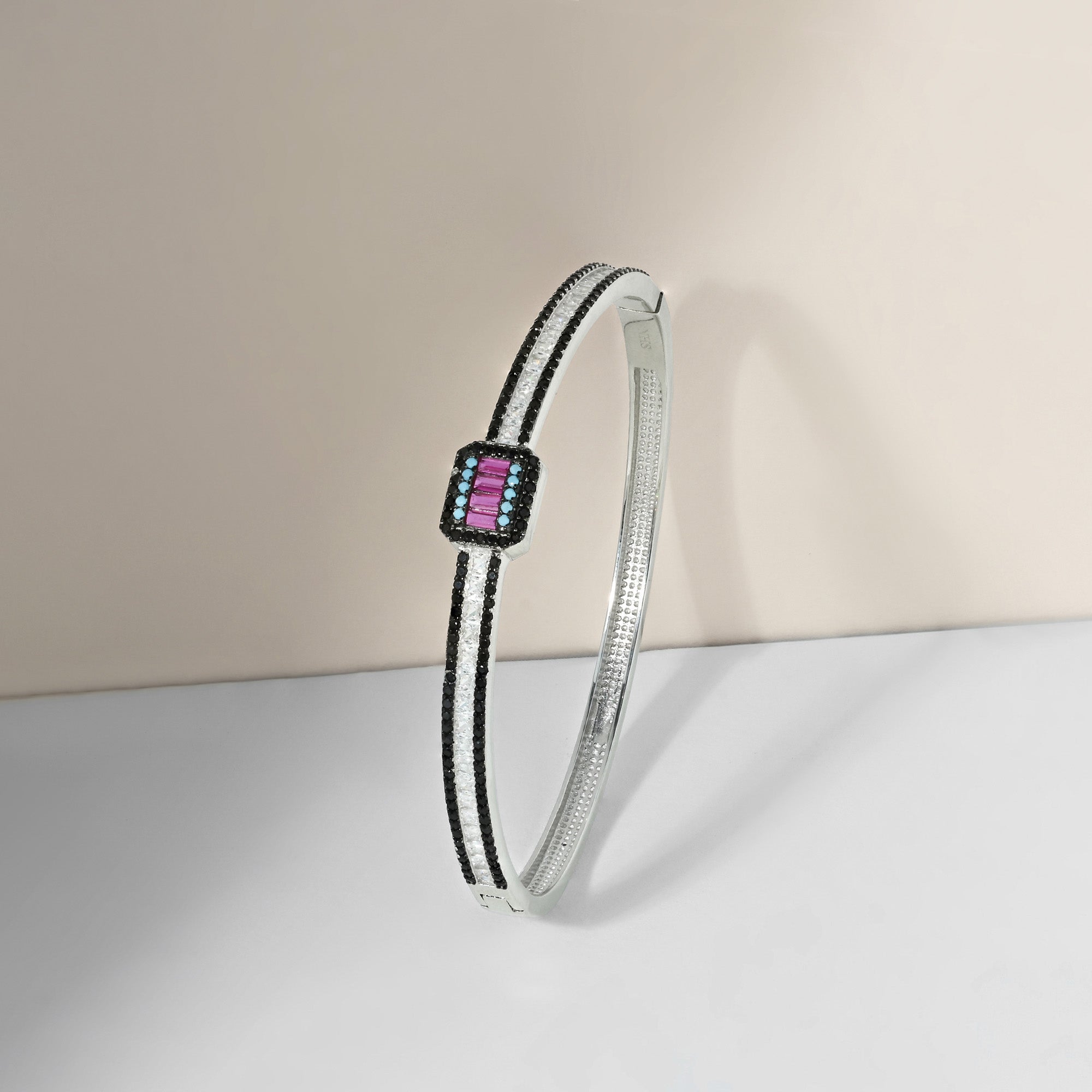 Prism Charm Silver Kada