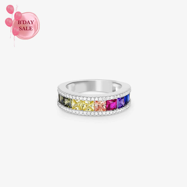 Vivid Spectrum Silver Ring - Touch925