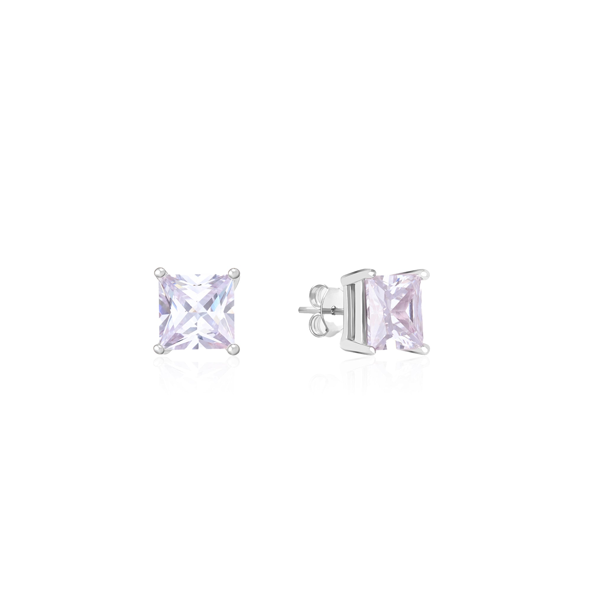 Square-Cut CZ Studs