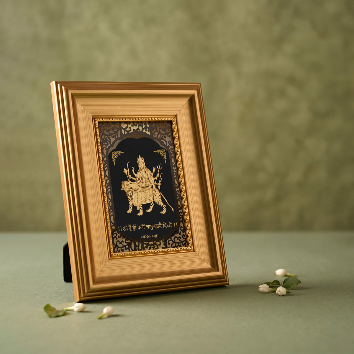 24K Gold Foil Maa Durga Frame