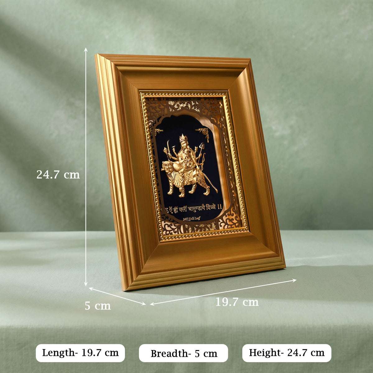 24K Gold Foil Maa Durga Frame
