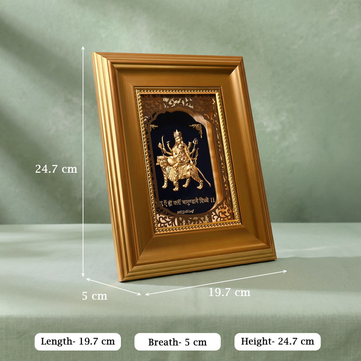 24K Gold Foil Maa Durga Frame