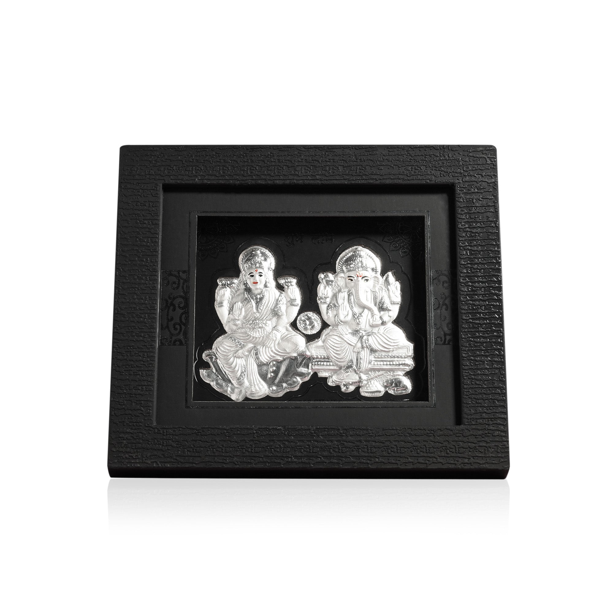 999 Silver Laxmi Ganesh Blessings Idol Frame