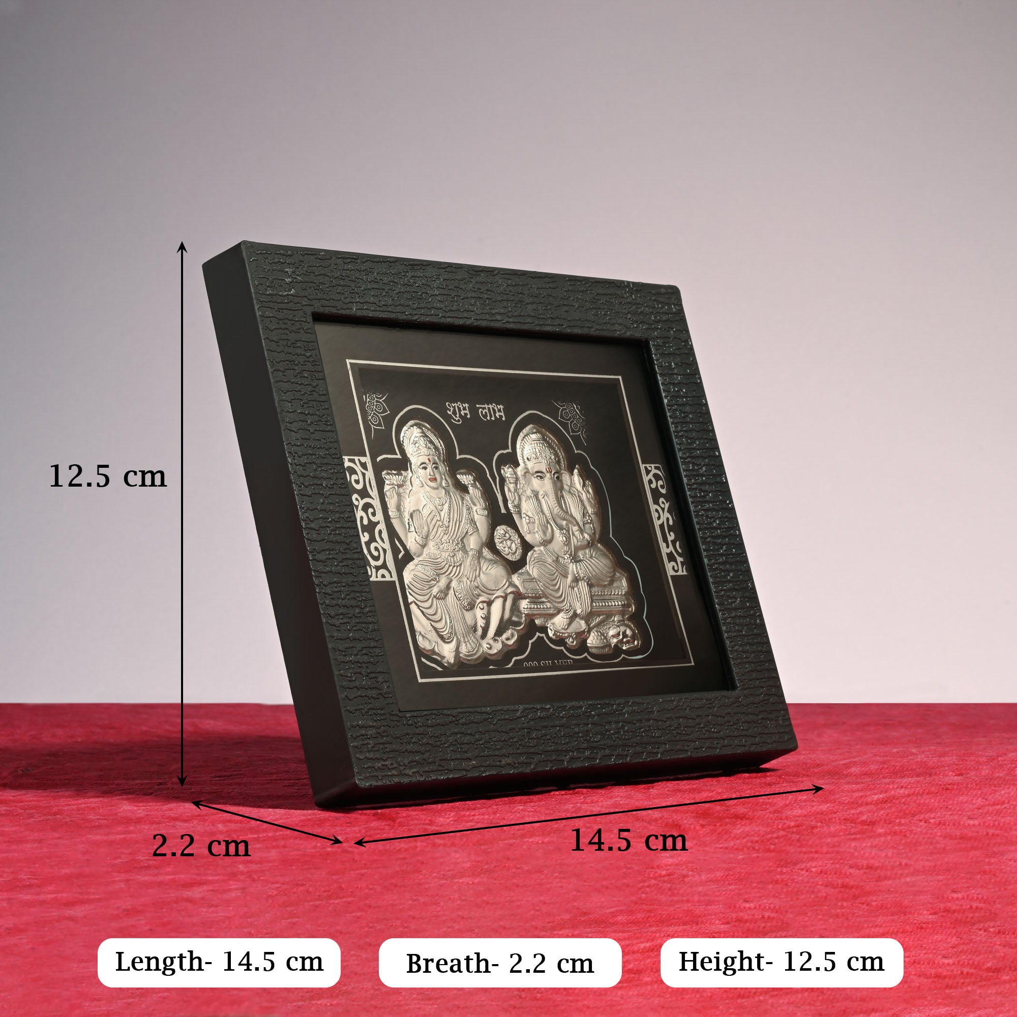999 Silver Laxmi Ganesh Blessings Idol Frame