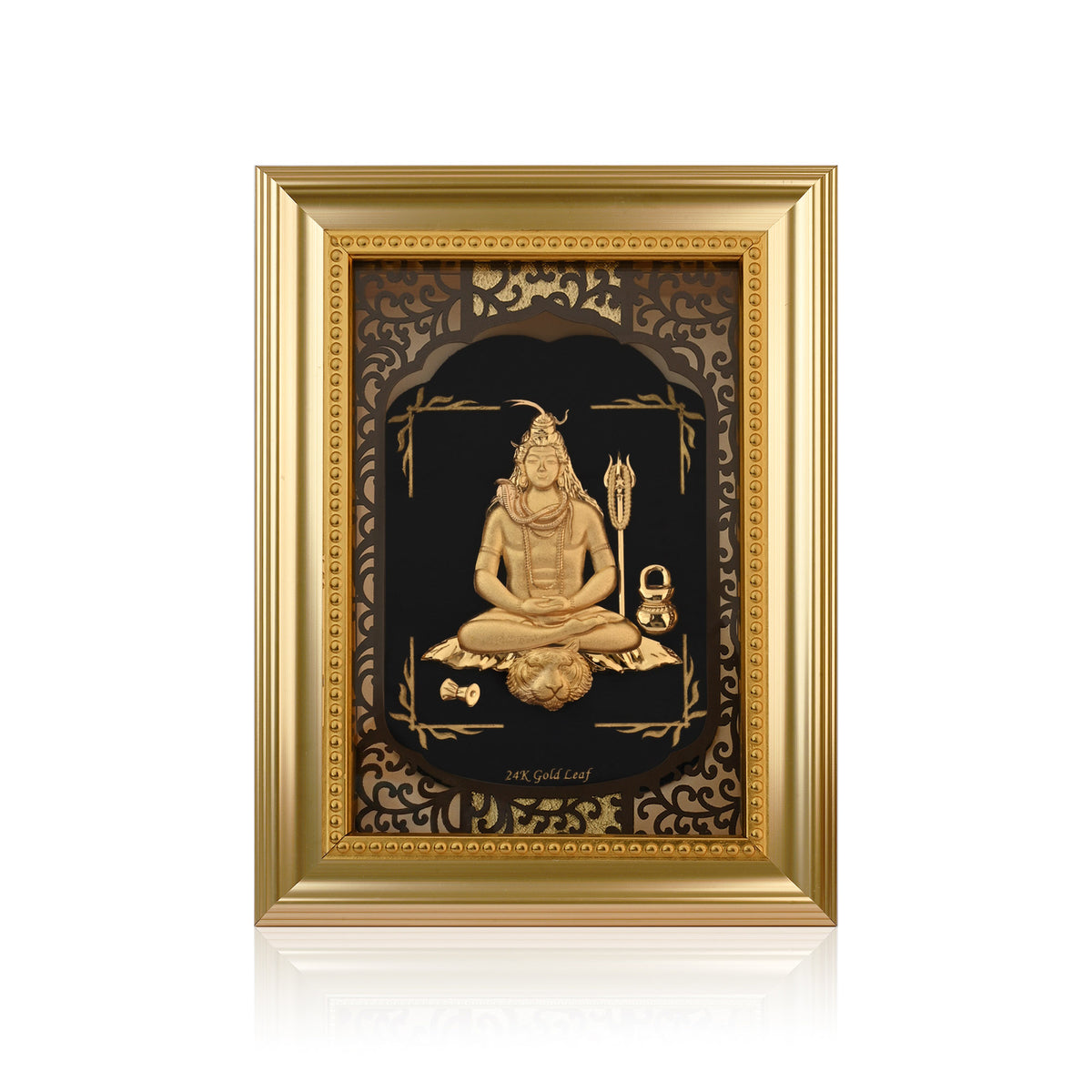 24K Gold Foil Lord Shiva Frame
