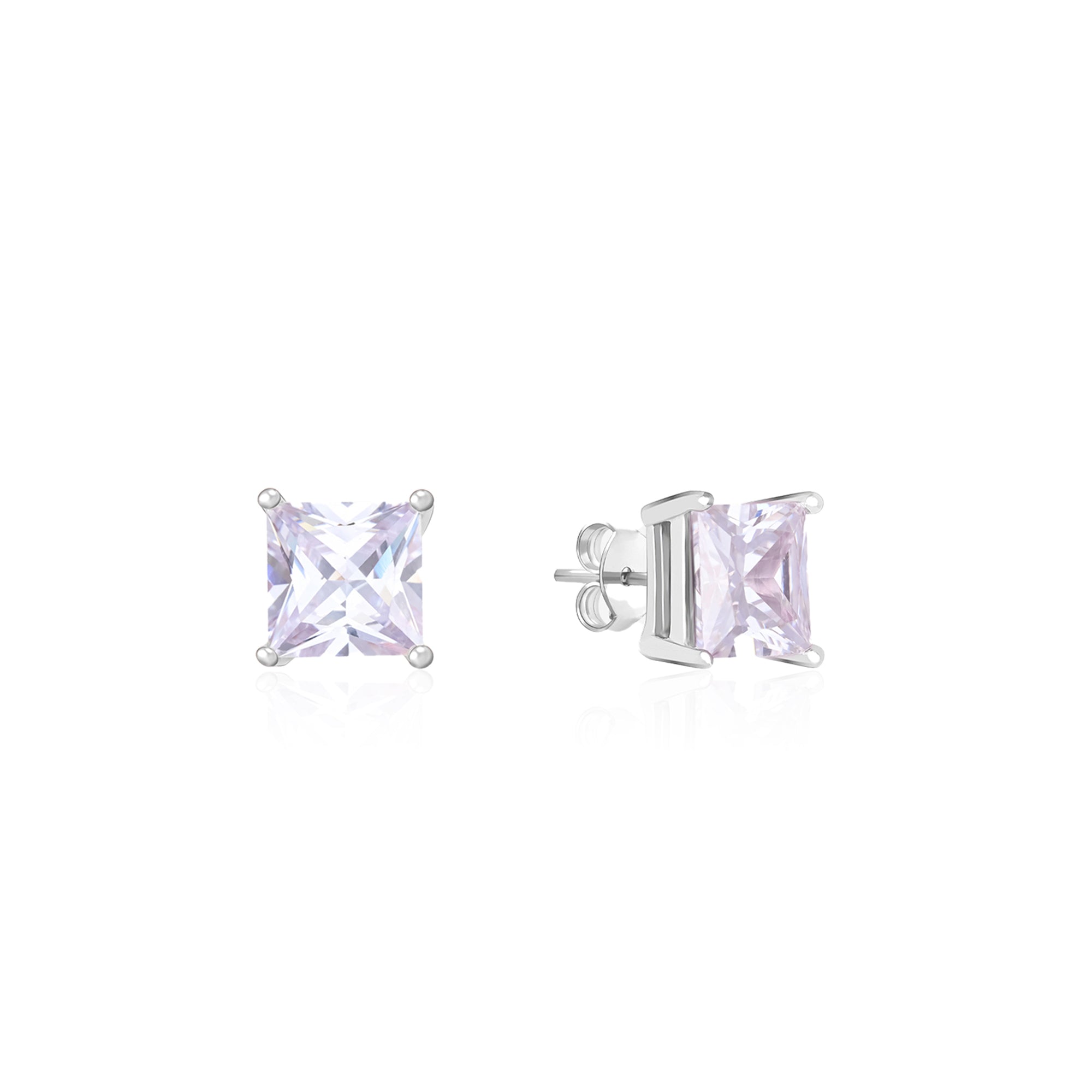 Square-Cut CZ Studs