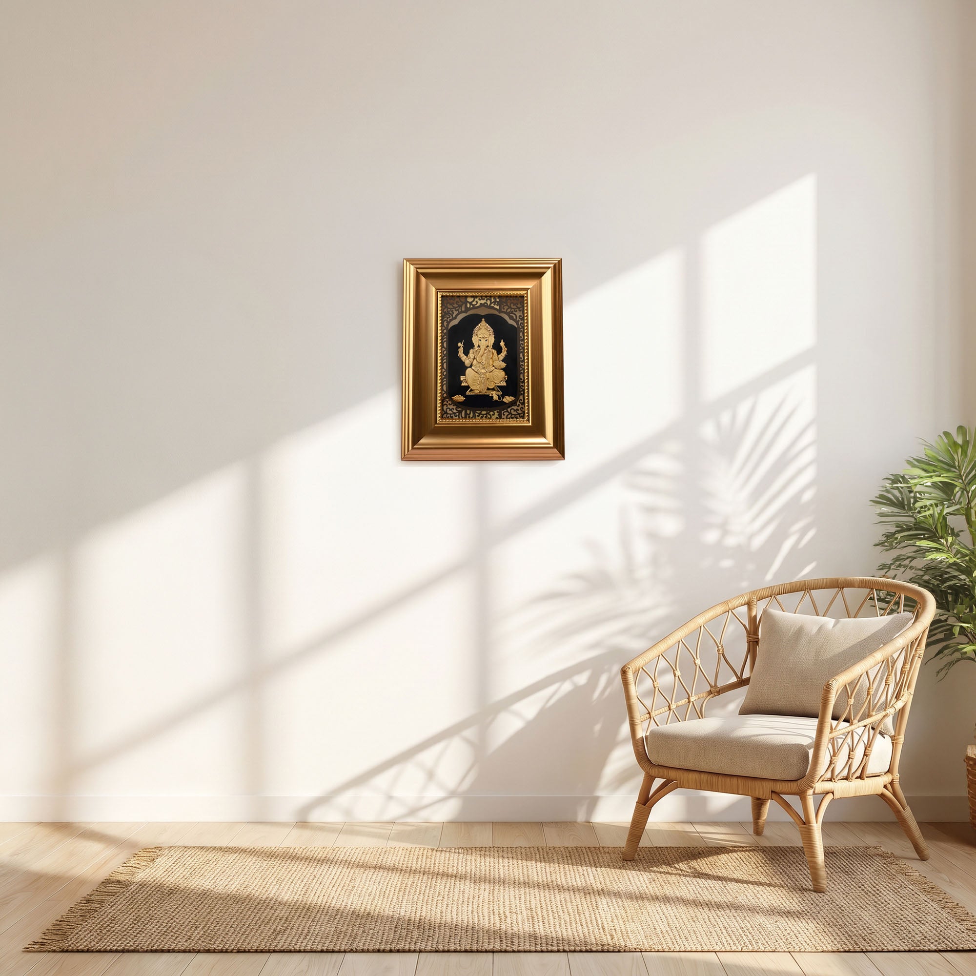 24K Gold Foil Lord Ganesha Frame