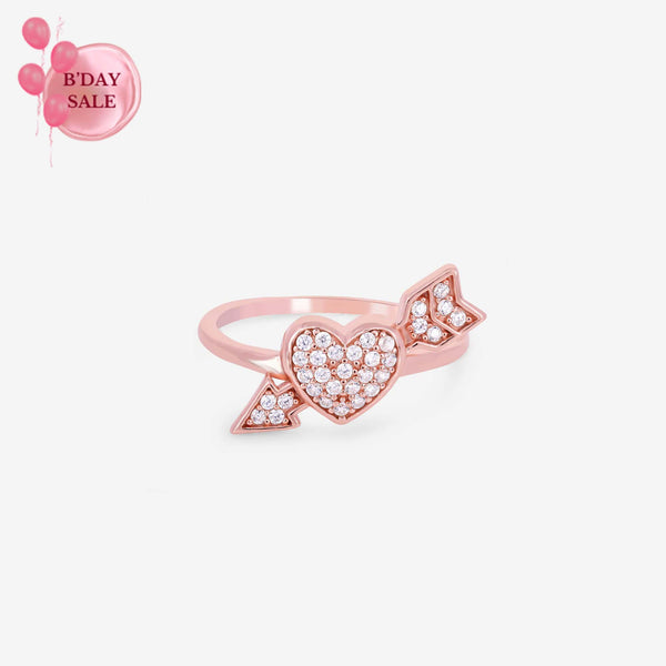 Arrowed Affection Rose Gold Ring - Touch925
