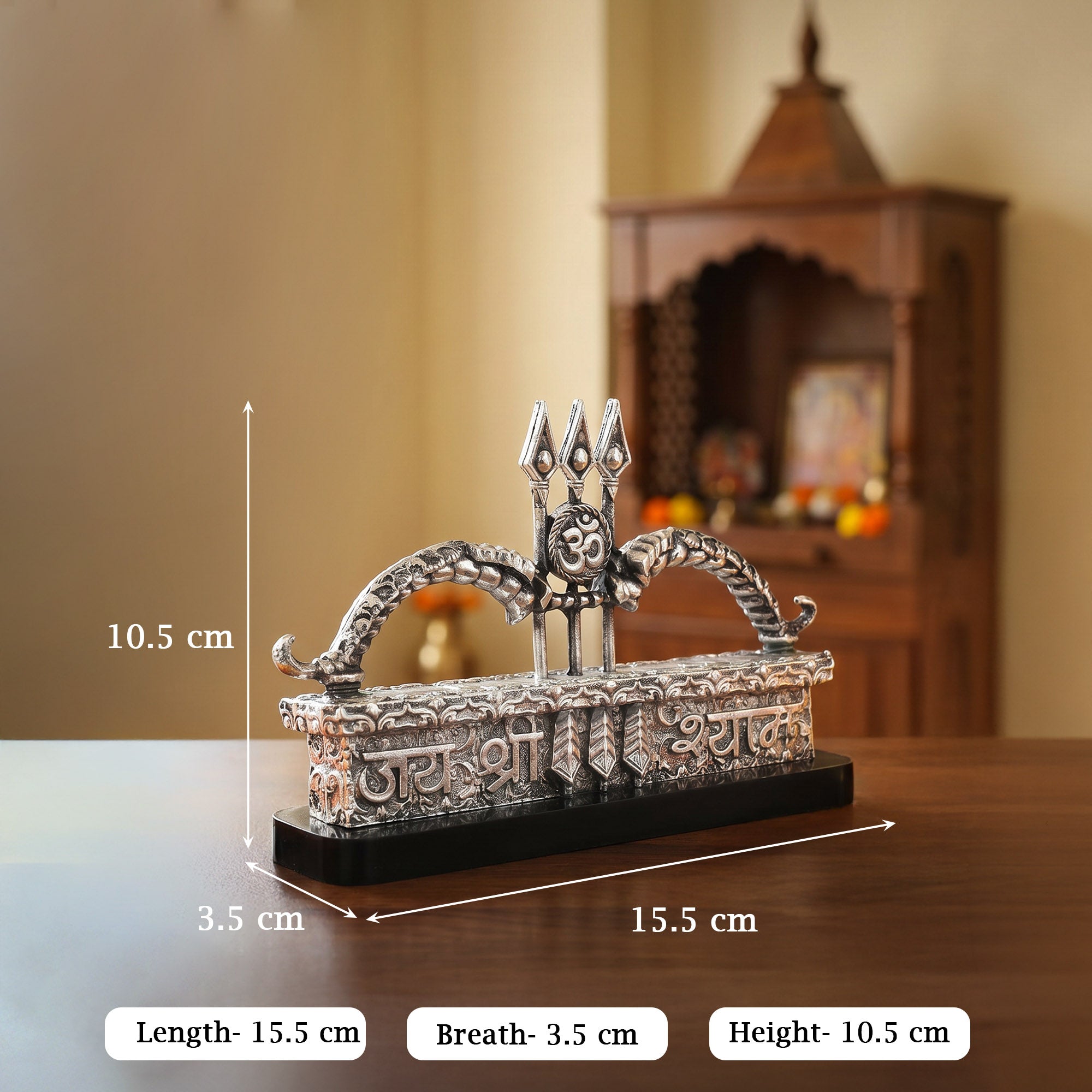 999 Silver Khatu Shyam Bow Trishul
