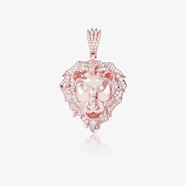 Majestic Roar Zircon Studded Rose Gold Locket