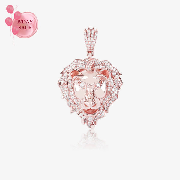 Majestic Roar Zircon Studded Rose Gold Locket - Touch925