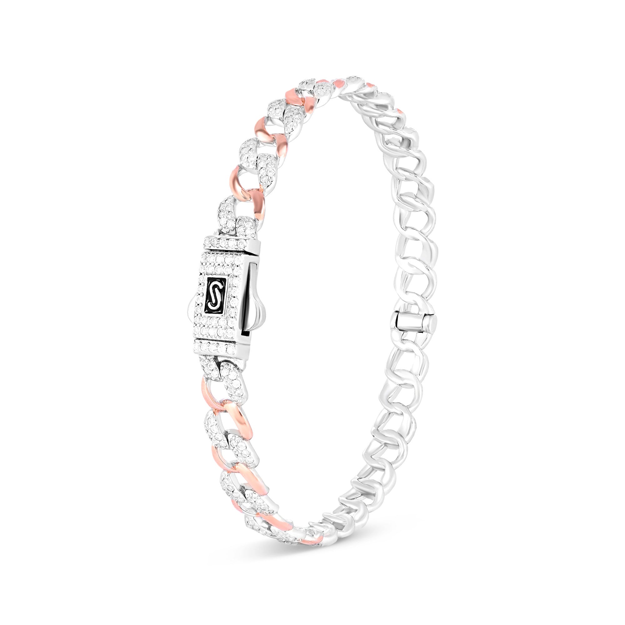 Dual Luxe Link Silver Kada