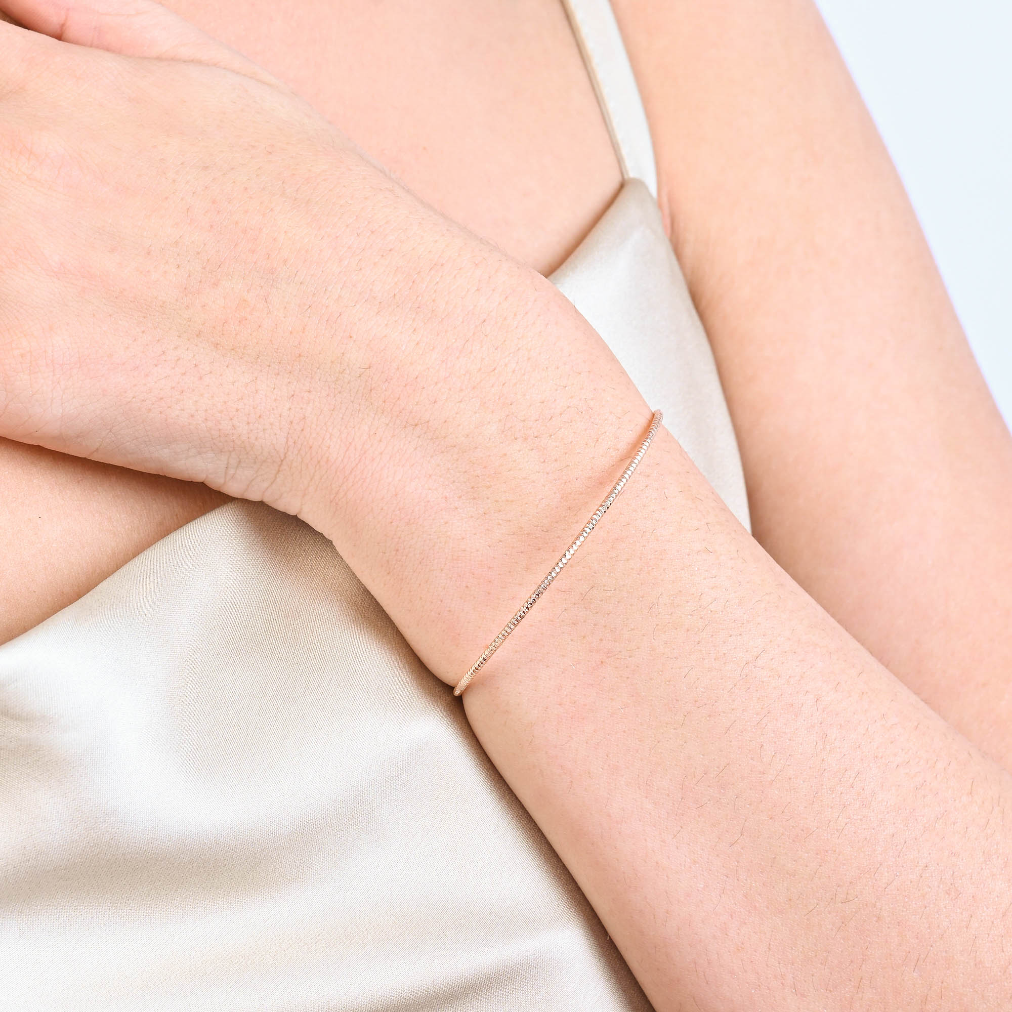 Sleek Serpent Silver Bracelet