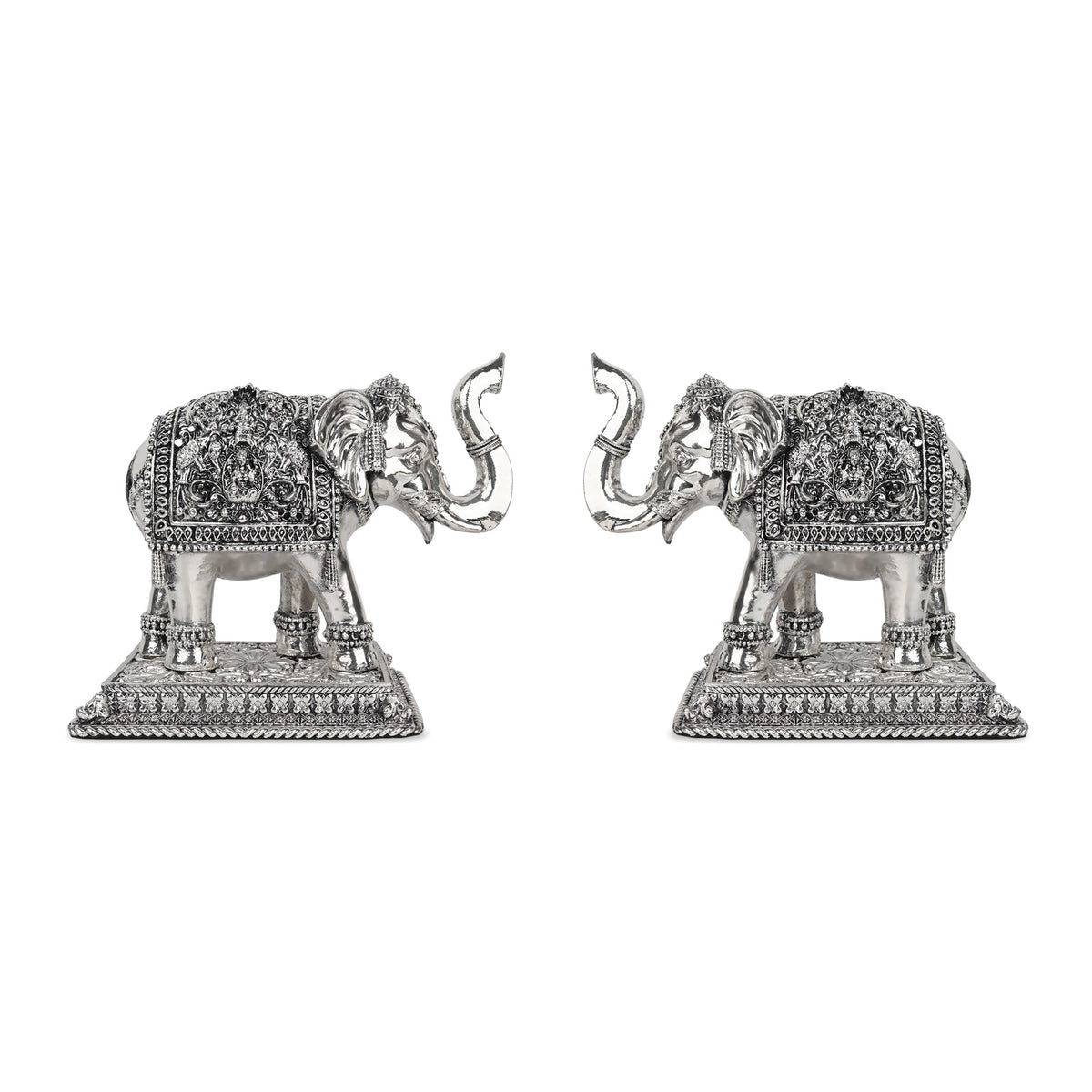 Silver Royal Elephant Pair