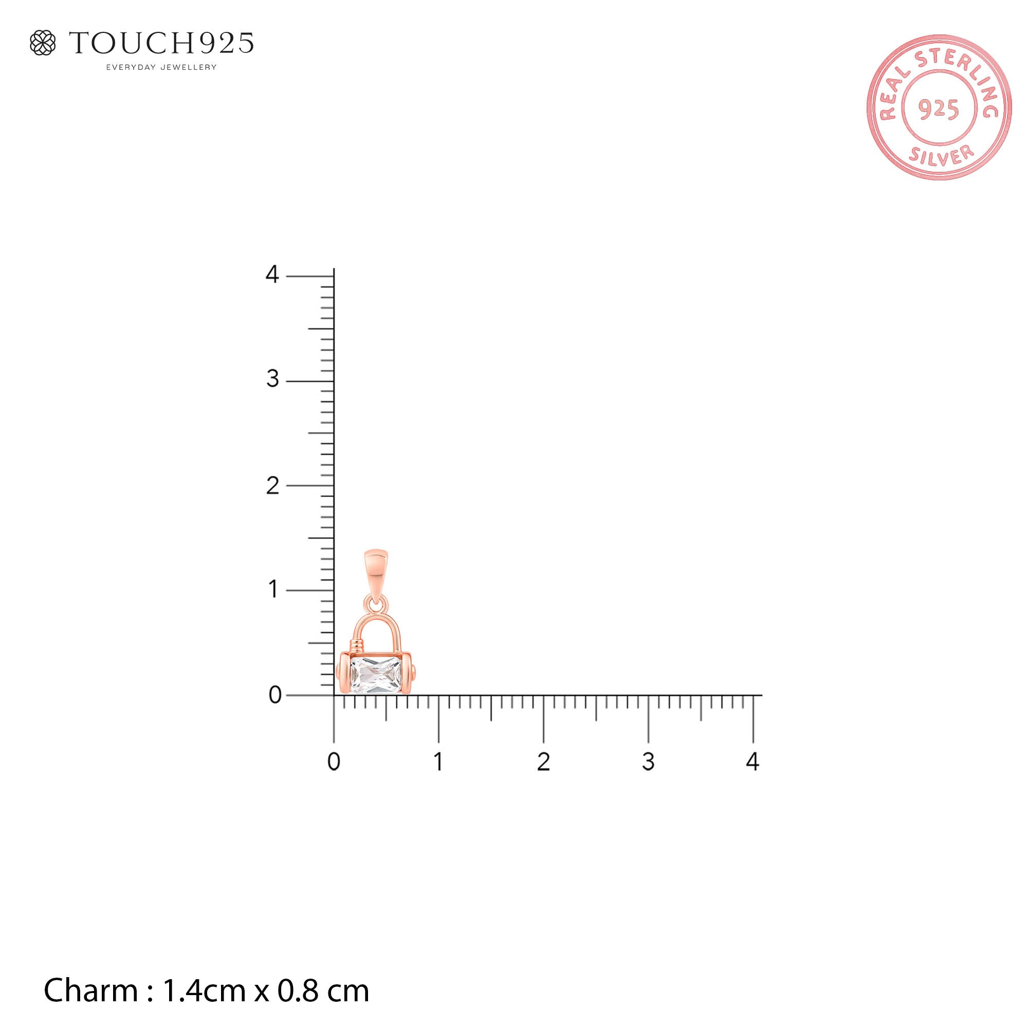 Crystal Lock Silver Pendant