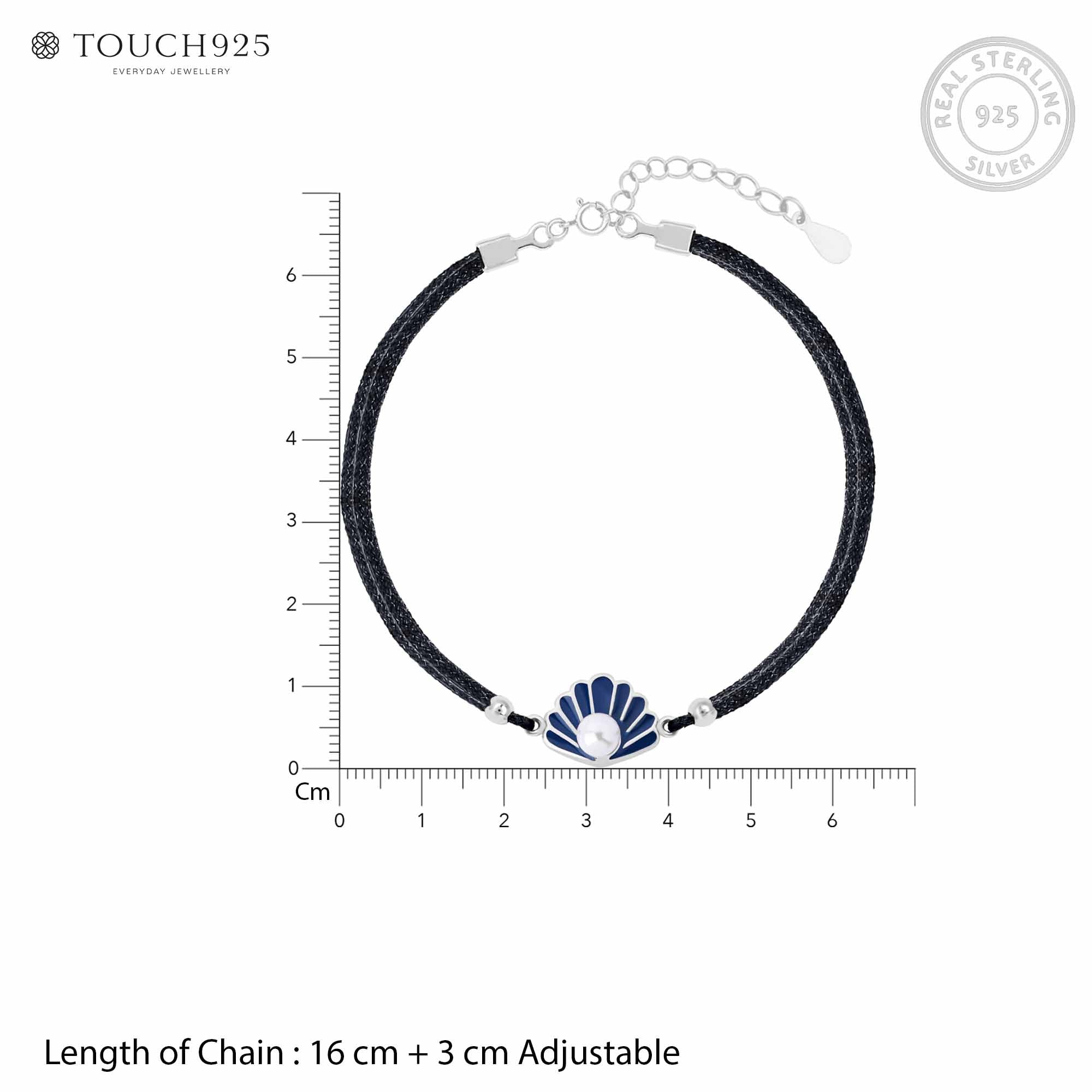 Shell Charm Silver Bracelet