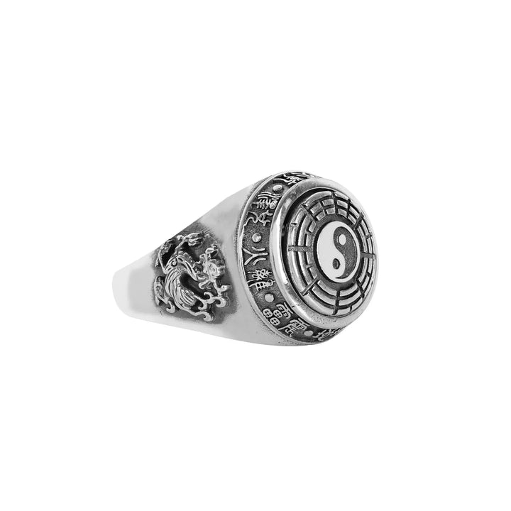 Dragon Bagua Oxidized Ring - Touch925