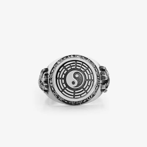 Dragon Bagua Oxidized Ring