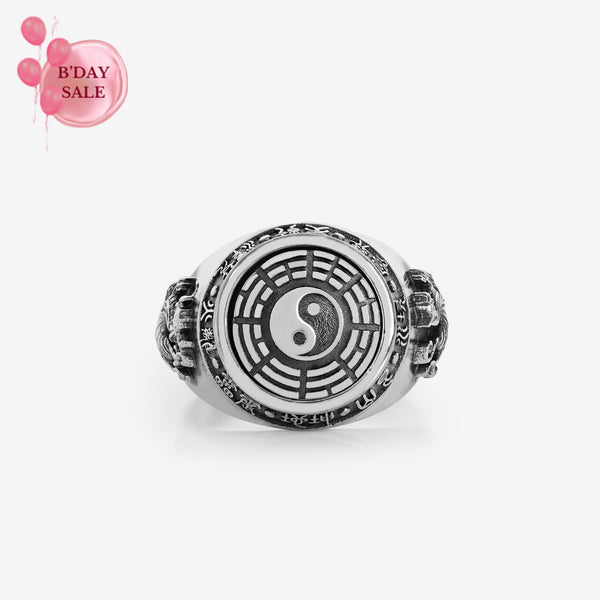 Dragon Bagua Oxidized Ring - Touch925