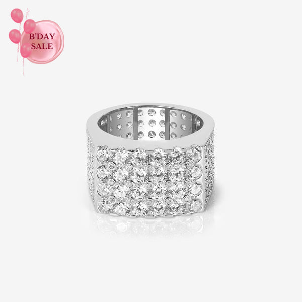 Silver CZ Stunner Ring - Touch925