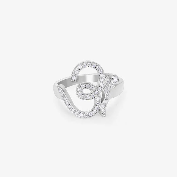 Divine Om Elegance Silver Ring