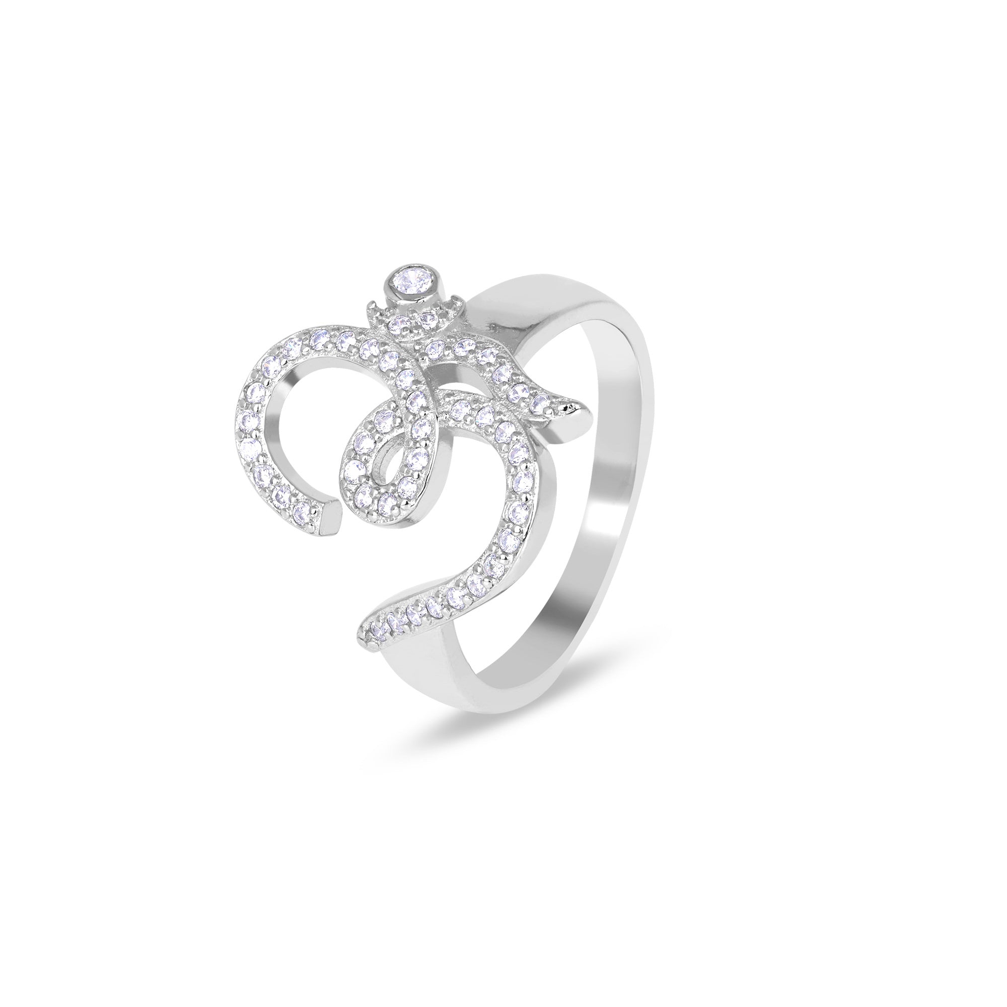 Divine Om Elegance Silver Ring