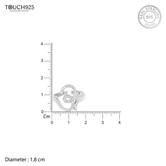 Divine Om Elegance Silver Ring