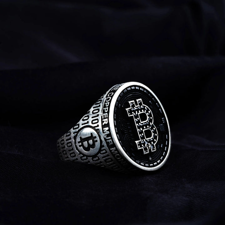 Black Enigma Bitcoin Ring - Touch925