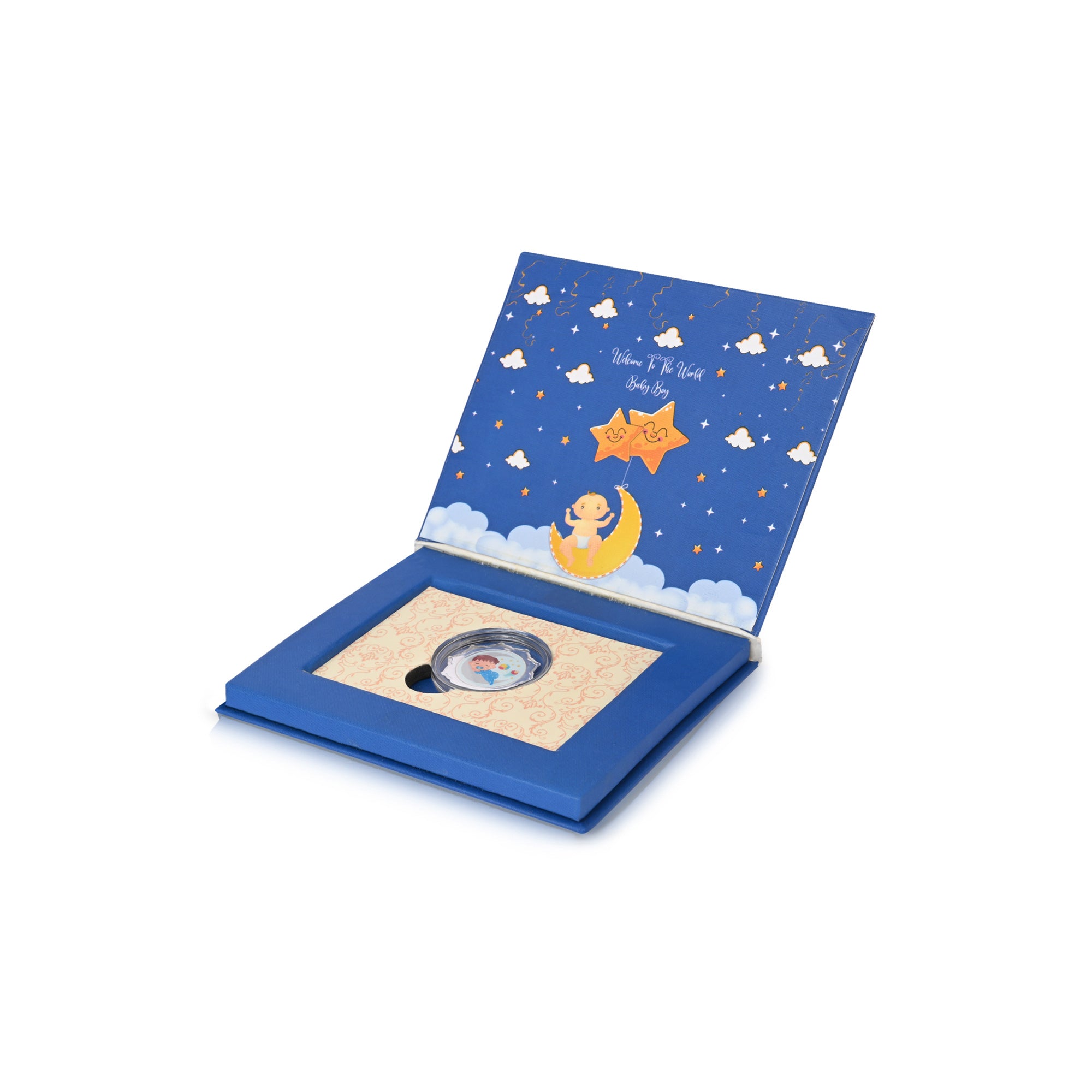 999 Silver Baby Boy Coin Box