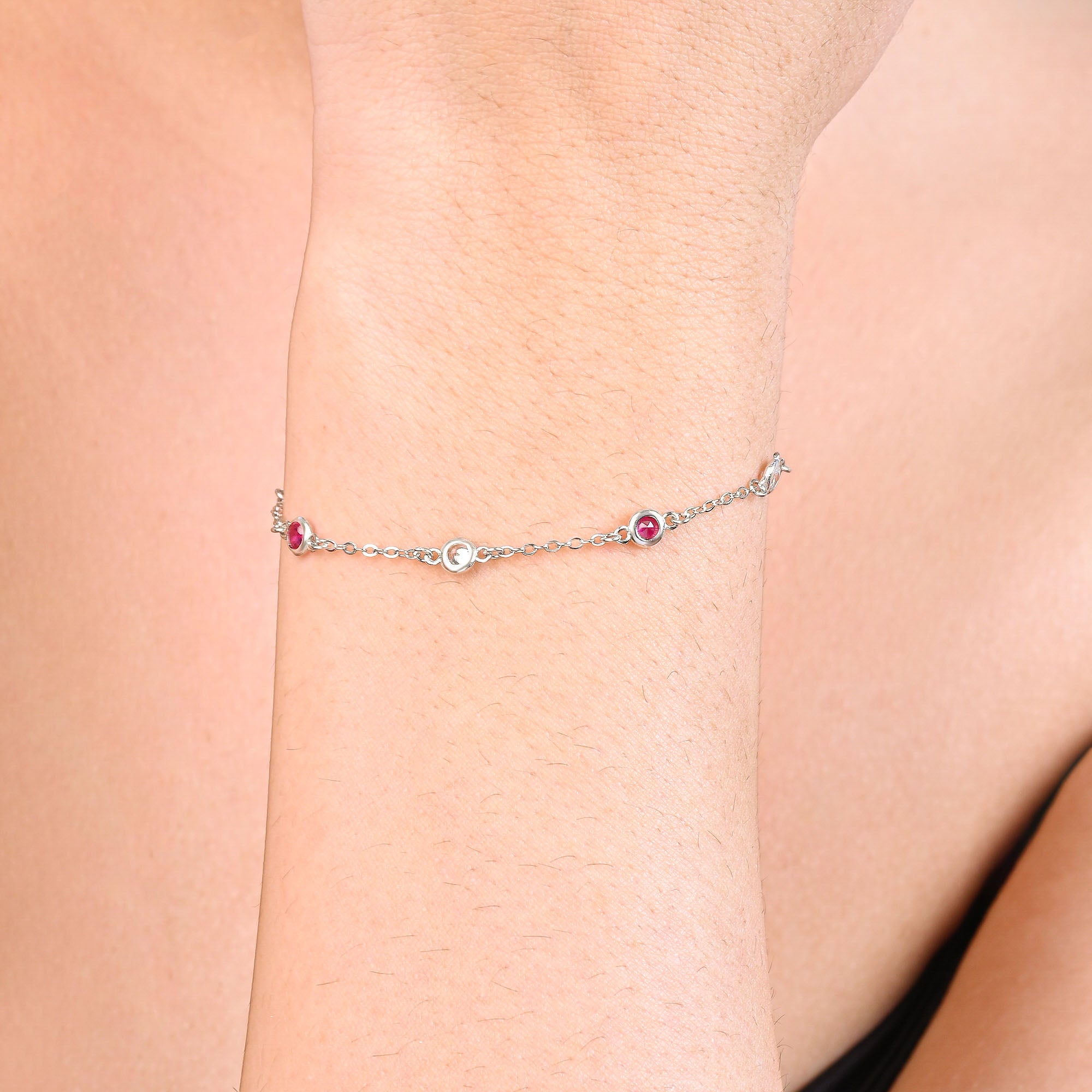 Aurora Berry Silver Bracelet