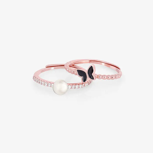 Rose Radiance Stack Rings