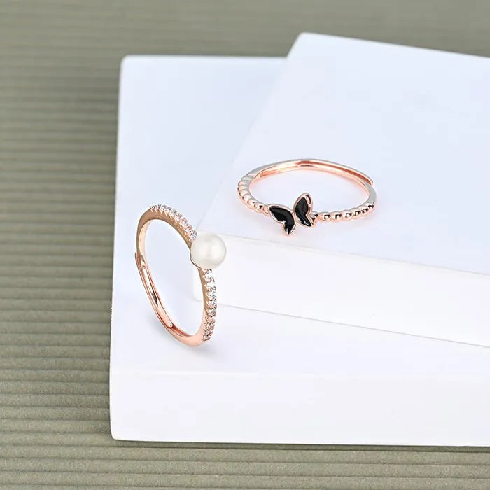 Rose Radiance Stack Rings - Touch925