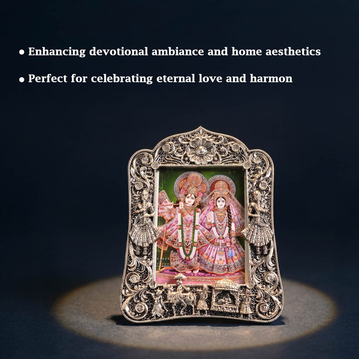 999 Silver Radha Krishna Frame