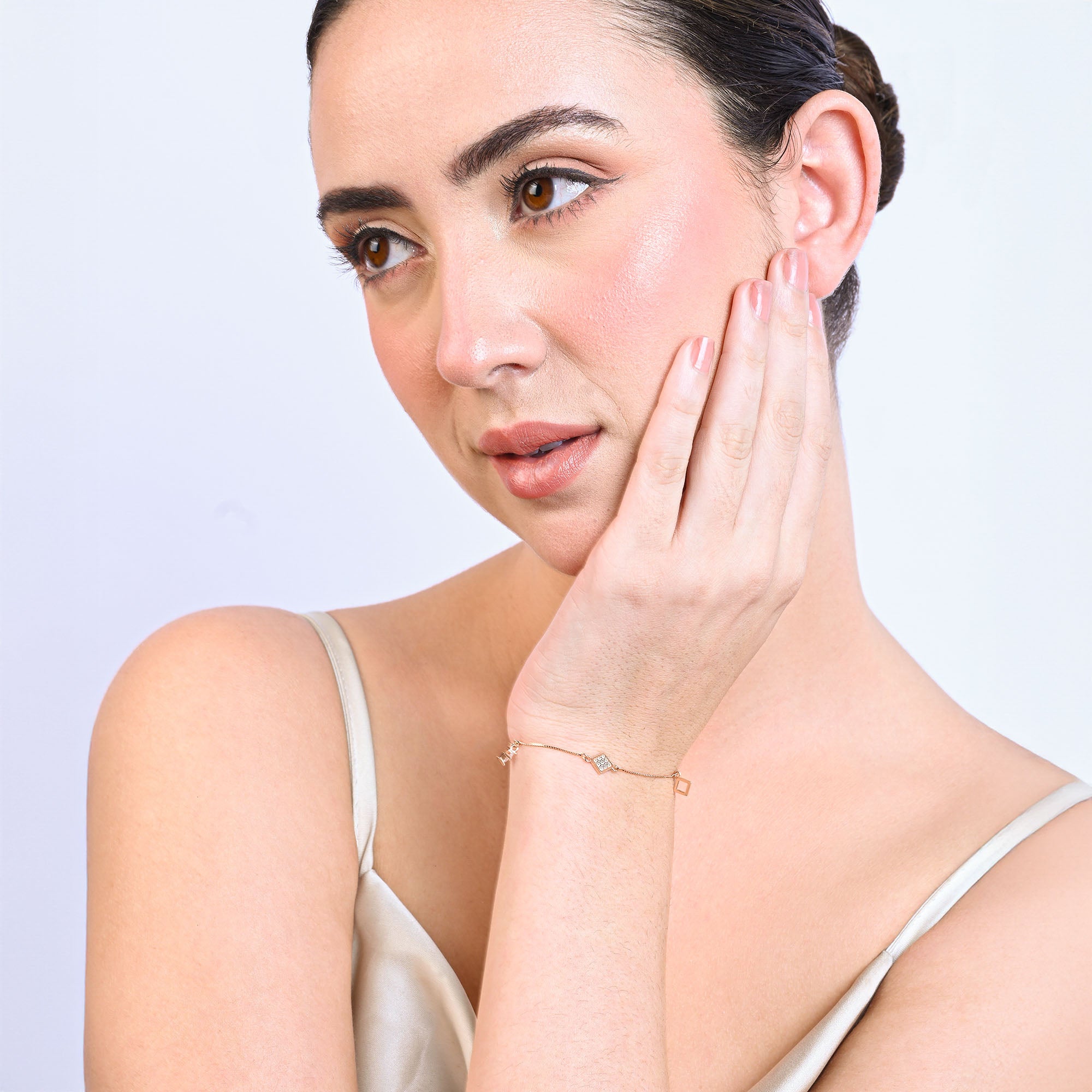 Rose Prism Silver Bracelet