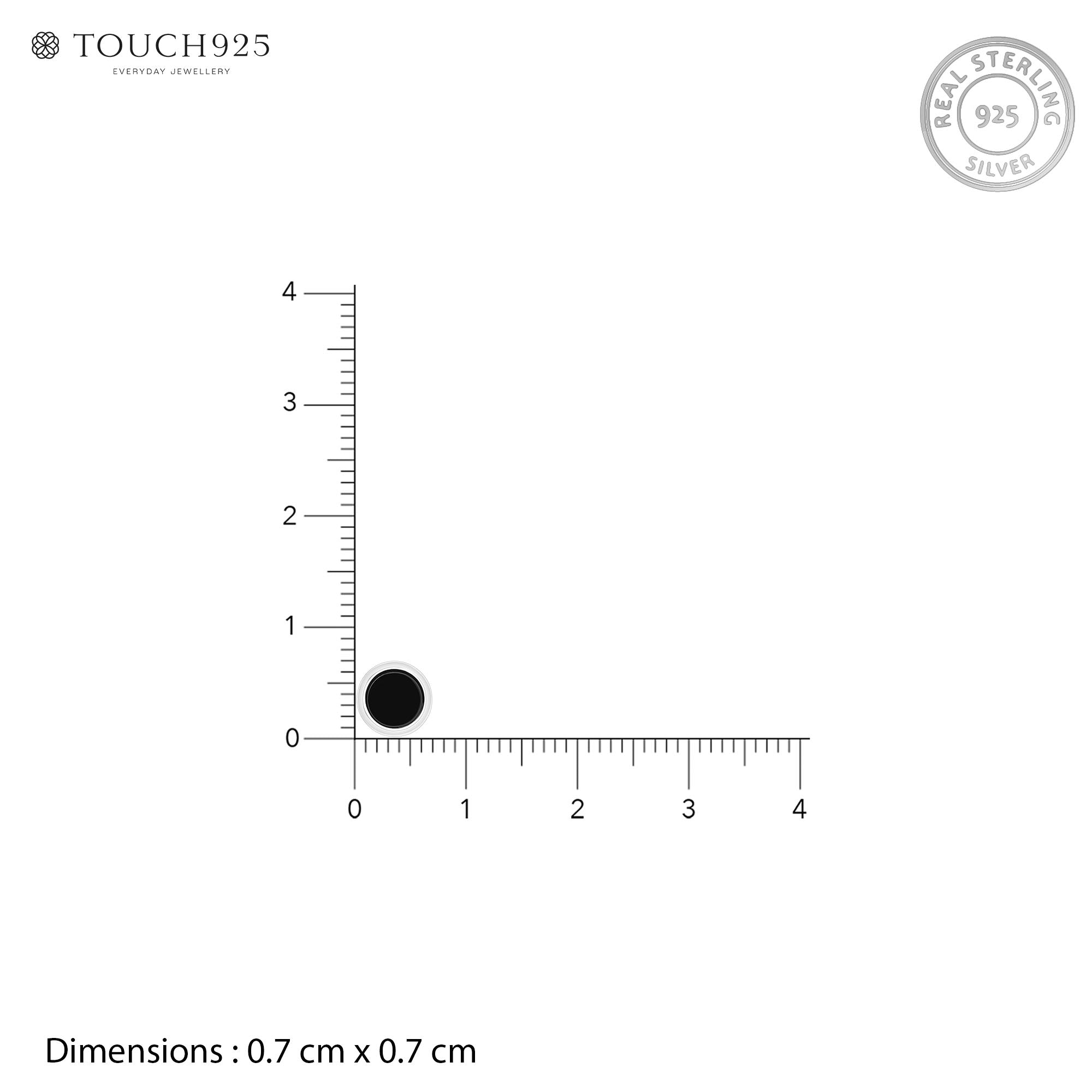 Midnight Silver Studs